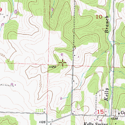 Topographic Map of Township of Boone Number 1, MO