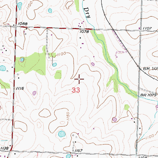 Topographic Map of Township of Boone Number 2, MO