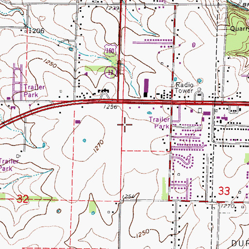 Topographic Map of Township of Campbell Number 2, MO