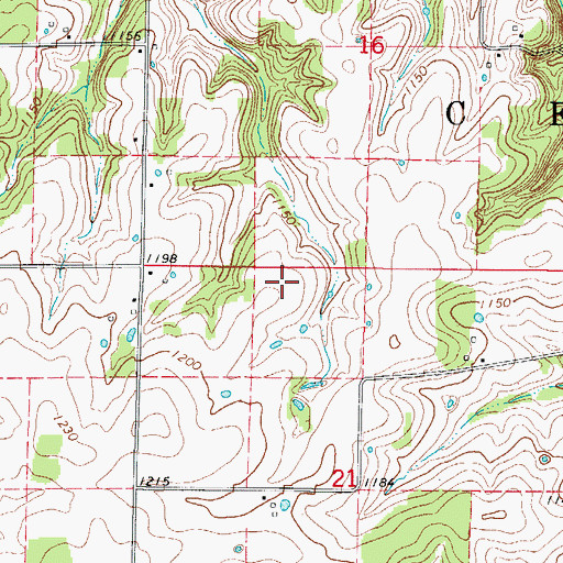Topographic Map of Township of Center Number 2 (historical), MO