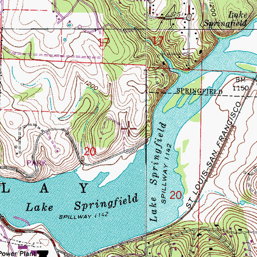 Topographic Map of Township of Clay (historical), MO