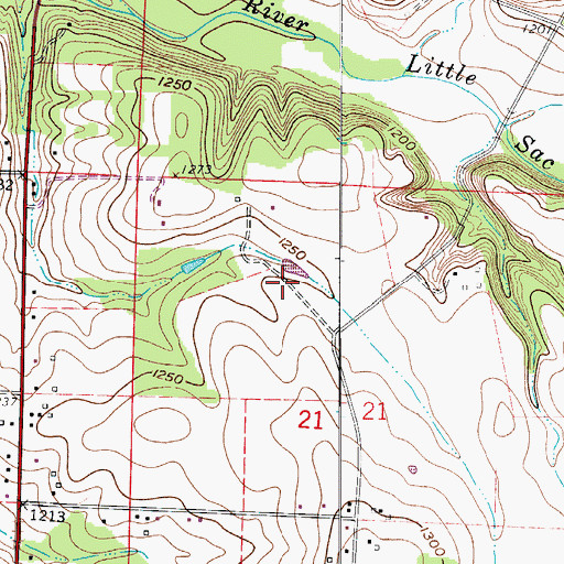 Topographic Map of Township of Franklin Number 2, MO