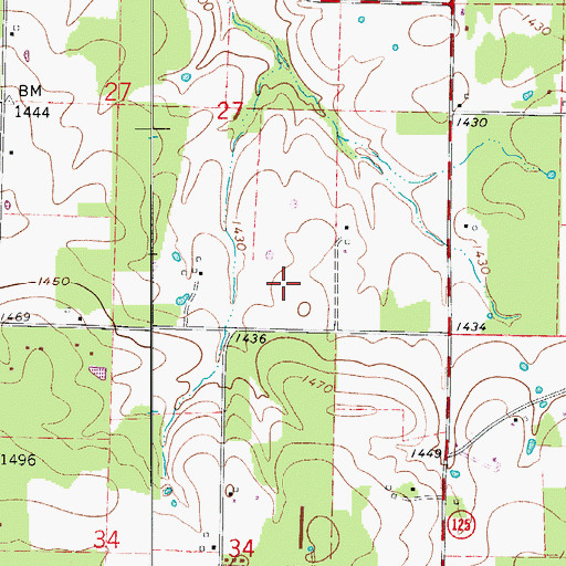 Topographic Map of Township of Jackson Number 2, MO