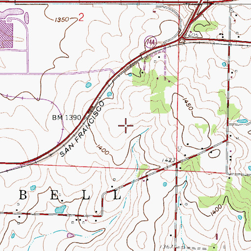 Topographic Map of Township of North Campbell Number 1, MO