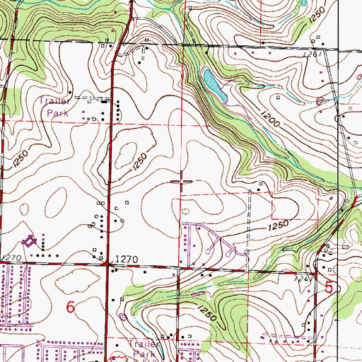 Topographic Map of Township of North Campbell Number 2, MO