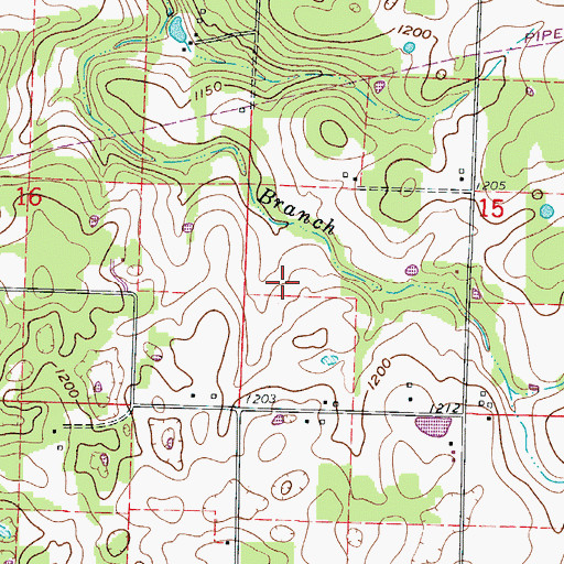 Topographic Map of Township of Robberson Number 2, MO
