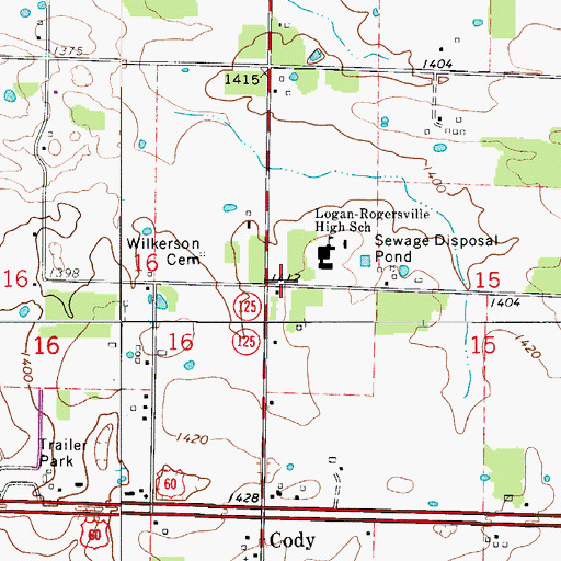 Topographic Map of Township of Washington, MO