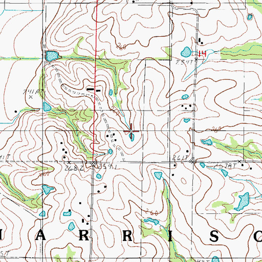 Topographic Map of Township of Harrison, MO