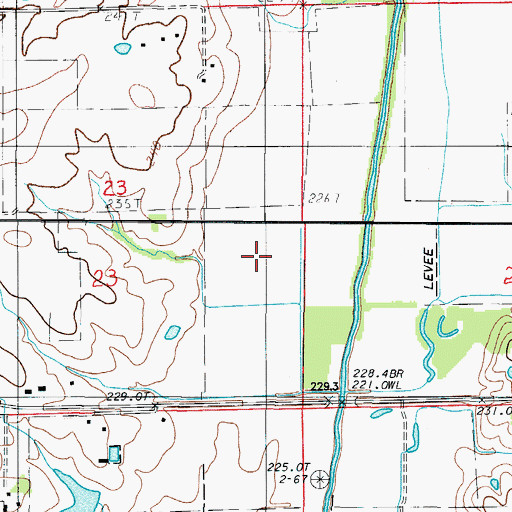 Topographic Map of Township of Jackson, MO