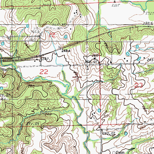 Topographic Map of Township of Jefferson, MO
