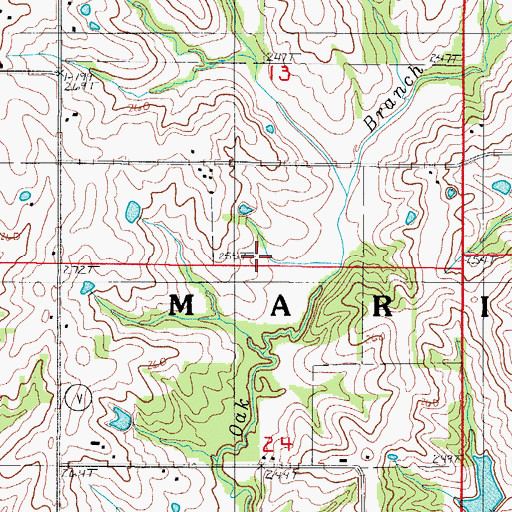 Topographic Map of Township of Marion, MO