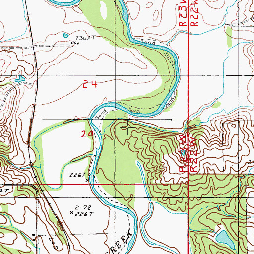 Topographic Map of Township of Wilson, MO