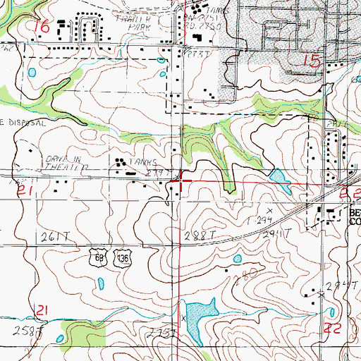 Topographic Map of Township of Bethany, MO