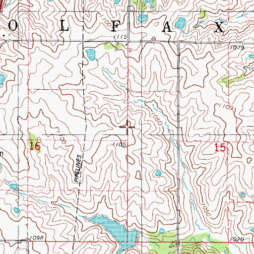 Topographic Map of Township of Colfax, MO