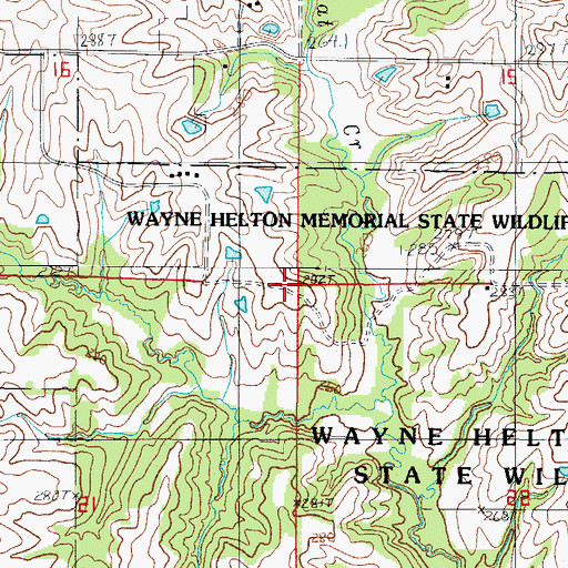 Topographic Map of Township of Fox Creek, MO