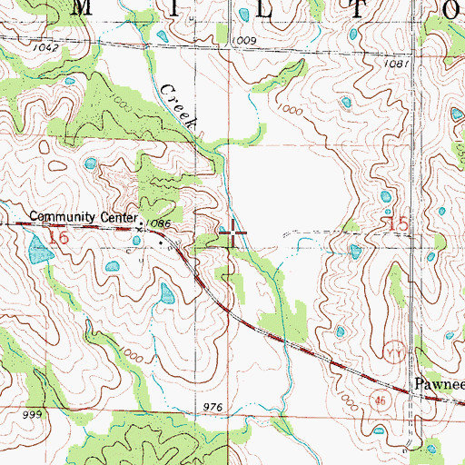 Topographic Map of Township of Hamilton, MO