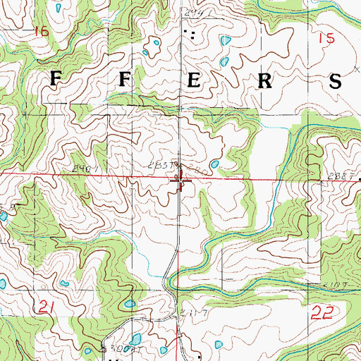 Topographic Map of Township of Jefferson, MO
