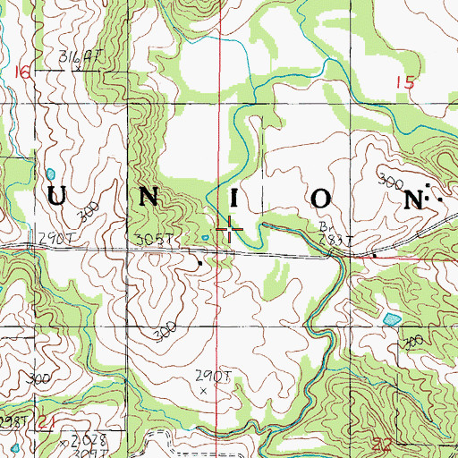 Topographic Map of Township of Union, MO