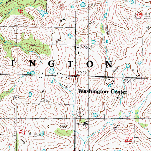 Topographic Map of Township of Washington, MO