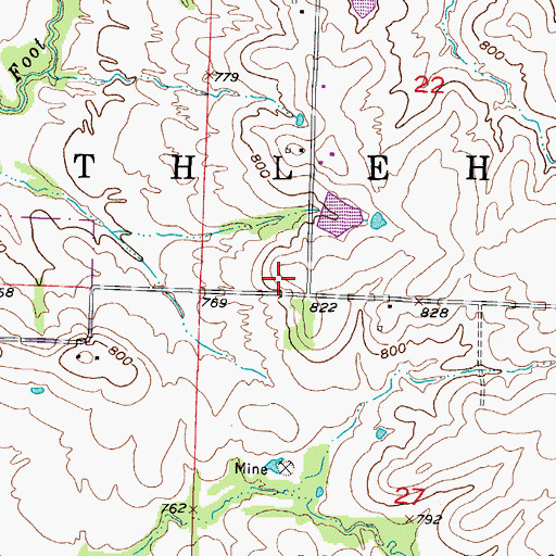 Topographic Map of Township of Bethlehem, MO