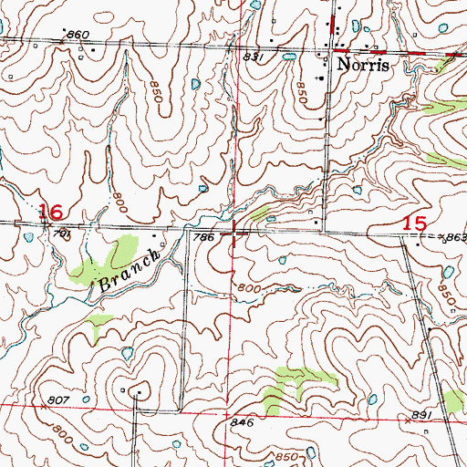 Topographic Map of Township of Big Creek, MO