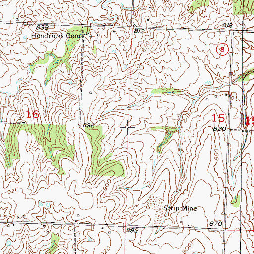 Topographic Map of Township of Bogard, MO