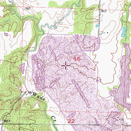 Topographic Map of Township of Tebo, MO