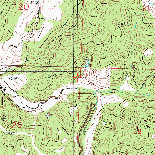 Topographic Map of Township of Cross Timbers, MO