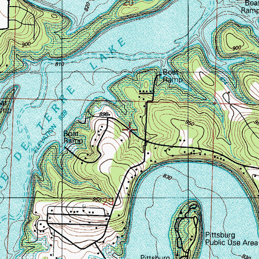 Topographic Map of Township of Green, MO