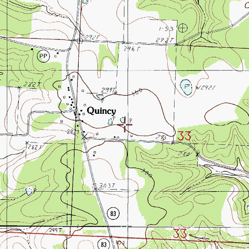 Topographic Map of Township of Montgomery, MO