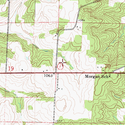 Topographic Map of Township of Stark, MO