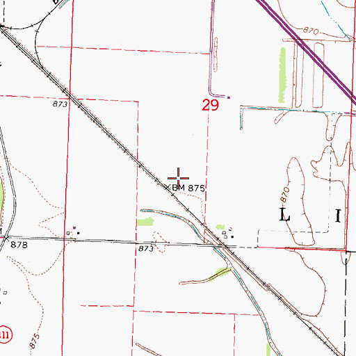 Topographic Map of Township of Lincoln, MO