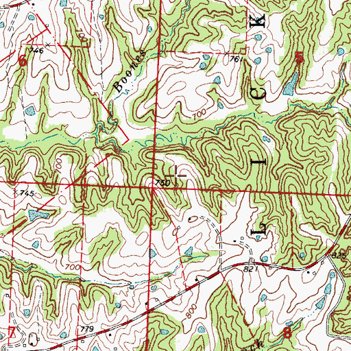 Topographic Map of Township of Boonslick, MO