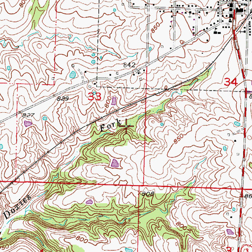 Topographic Map of Township of Prairie, MO