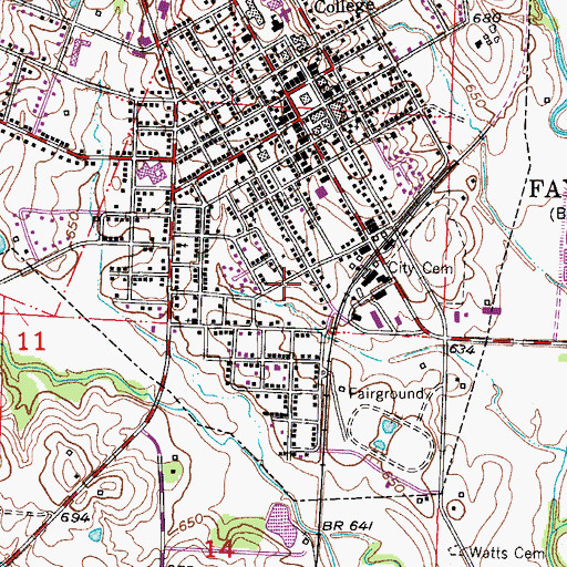 Topographic Map of Township of Richmond, MO