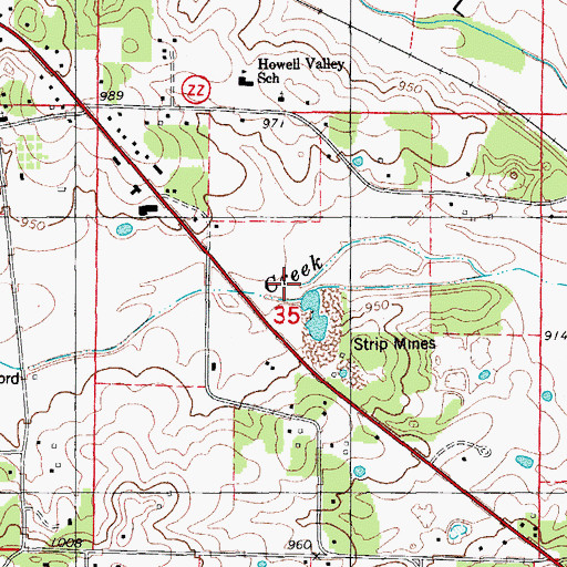 Topographic Map of Township of Howell, MO