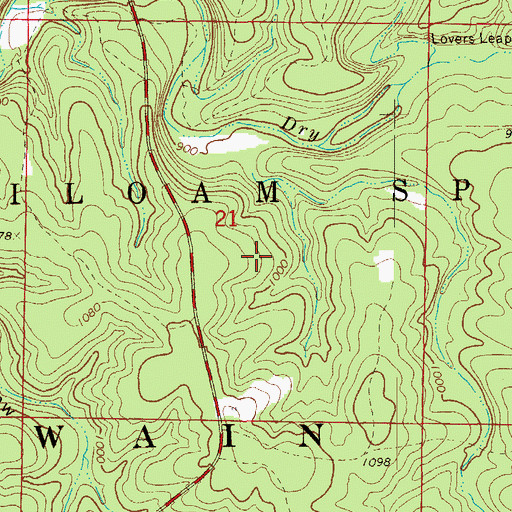 Topographic Map of Township of Siloam Springs, MO