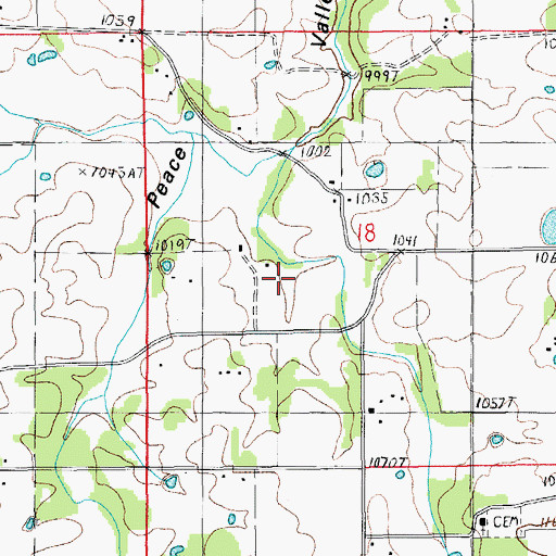 Topographic Map of Township of Sisson, MO