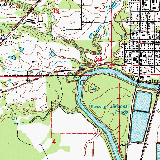 Topographic Map of Corn Stalk Branch, AR