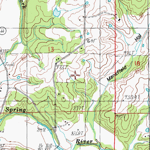 Topographic Map of Township of South Fork, MO