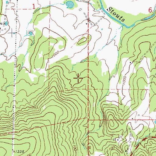 Topographic Map of Township of Arcadia, MO