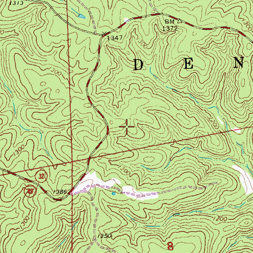 Topographic Map of Township of Dent, MO