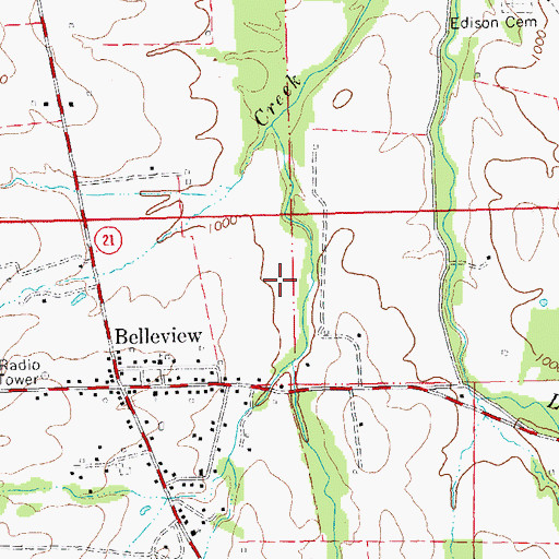 Topographic Map of Township of Iron, MO