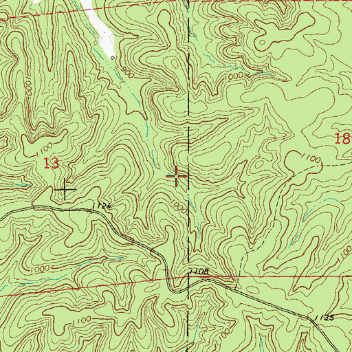 Topographic Map of Township of Liberty, MO