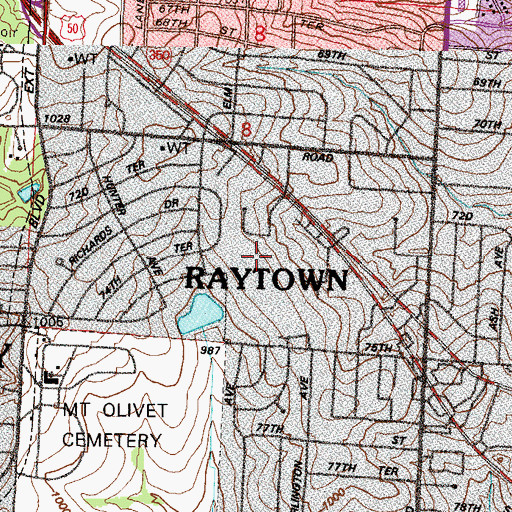 Topographic Map of Township of Brooking, MO