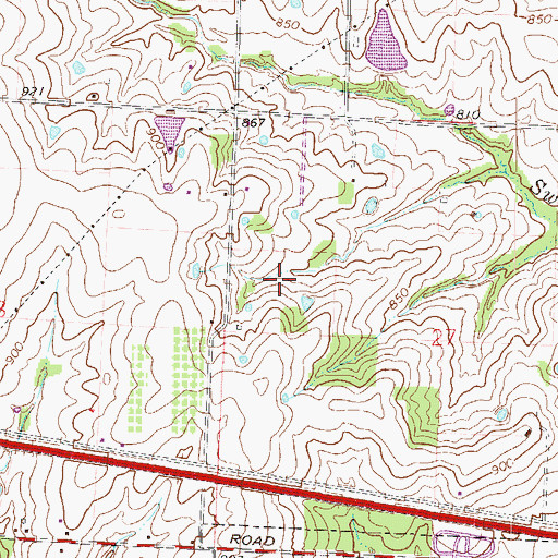 Topographic Map of Township of Sni-A-Bar, MO