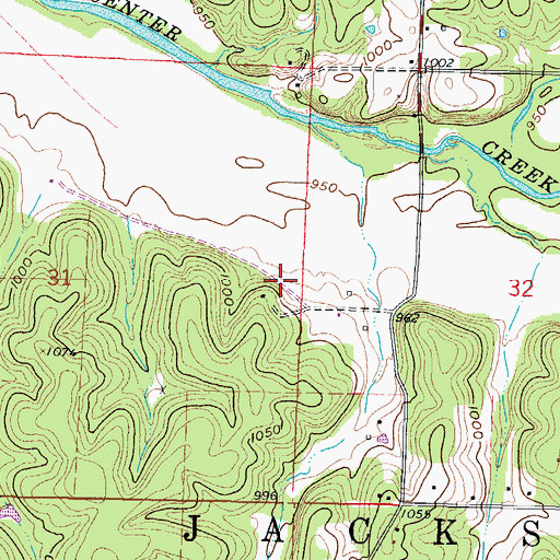 Topographic Map of Township of Jackson, MO