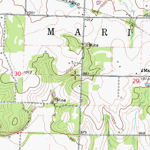 Topographic Map of Township of Marion, MO