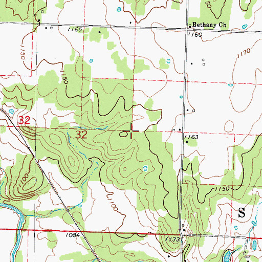 Topographic Map of Township of Sarcoxie, MO