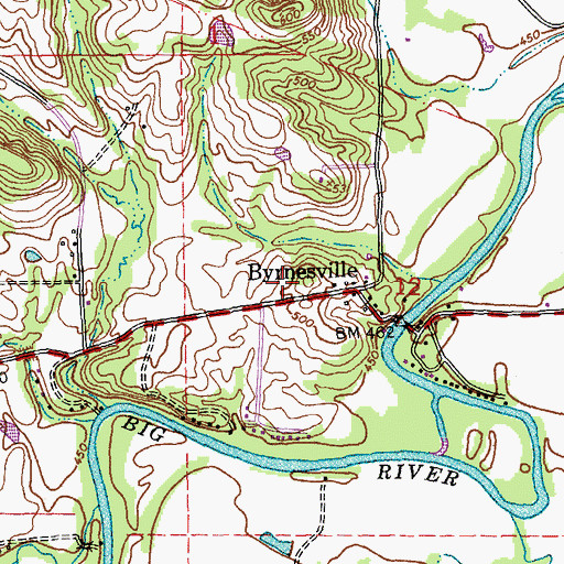 Topographic Map of Township of Meramec, MO